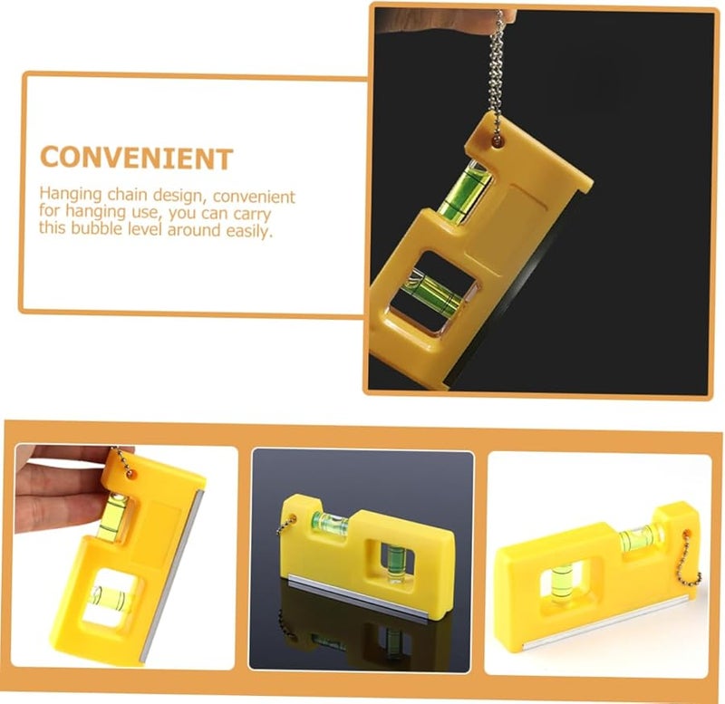 Healifty Portable Magnetic Bubble Level Tool Compact Horizontal Spirit Level with Construction Easy to Carry Small Ruler for Precise Levelling Accessories and DIY Use - Image 5